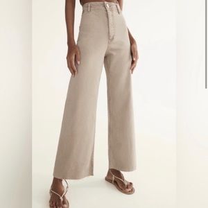 Tan Zara Marine Straight Leg Pants